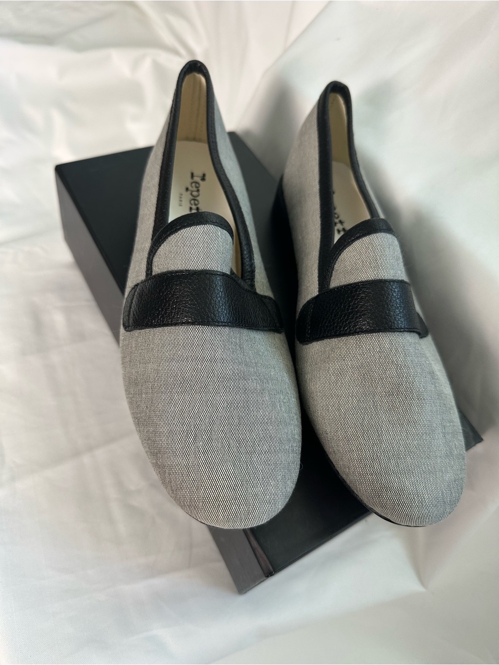 Repetto Paris Gray Smoking Slippers EU 38 NIB